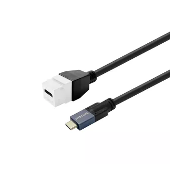 USB-C Female Keystone Module VivoLink PROKEYUSBCFM1W white — panel-mount connector module
