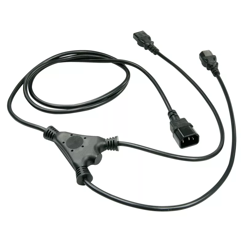 Lindy 2m IEC Splitter Cable IEC C14 to 2 x IEC C13