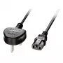 Lindy 5m UK 3 Pin Plug to IEC C13 mains power Cable, Black, 5 m, C13 coupler