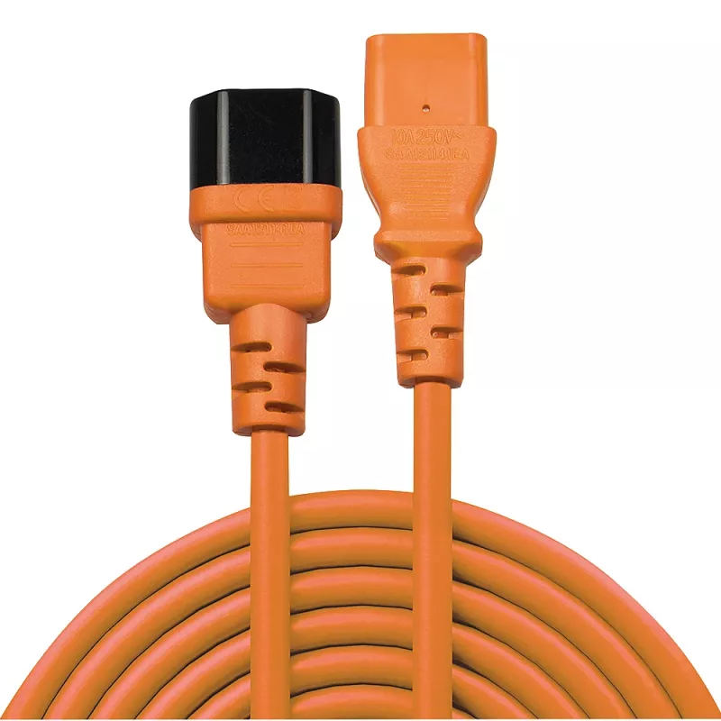 Lindy 0.5m IEC Extension Cable, Orange