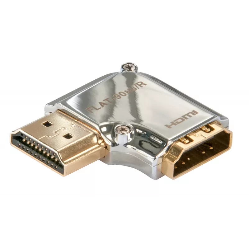Lindy CROMO HDMI Male to HDMI Female 90 Degree Right Angle Adapter - Right