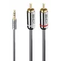 Lindy 1m 3.5mm to Phono Audio Cable, Cromo Line