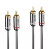 Lindy 10m Dual Phono Audio Cable, Cromo Line