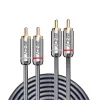 Lindy 3m Dual Phono Audio Cable, Cromo Line