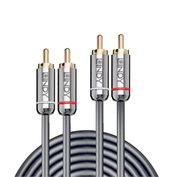 Lindy 5m Dual Phono Audio Cable, Cromo Line
