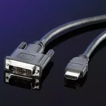 DVI Cable ROLINE DVI (18+1) M - HDMI M 2 m