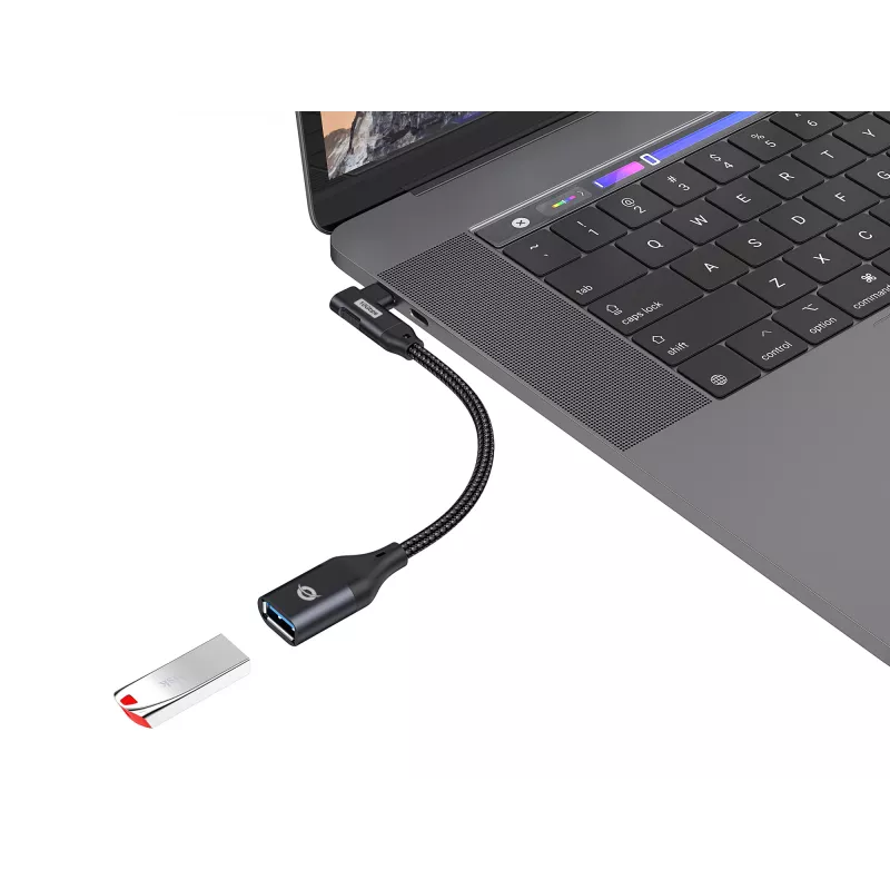 Conceptronic ABBY19B USB 3.2 Gen 2 90° angled to USB-A OTG Adapter