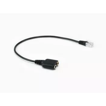 Equip RJ9 to 3.5mm Headset Audio Adapter Black 0.25m