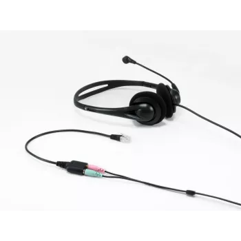 Equip RJ9 to 3.5mm Headset Audio Adapter Black 0.25m