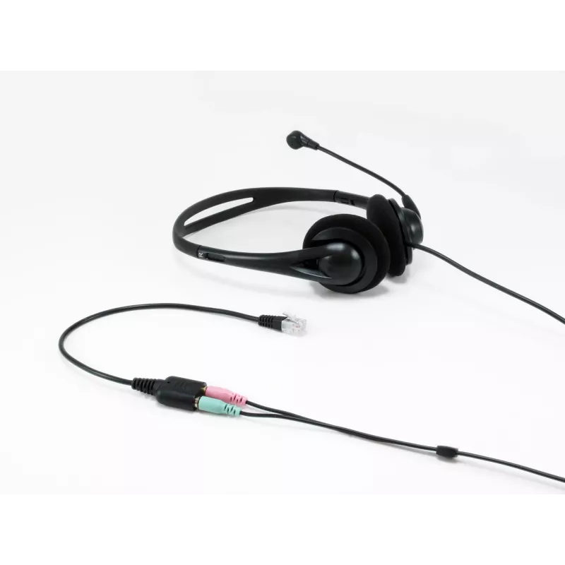 Equip RJ9 to 3.5mm Headset Audio Adapter Black 0.25m