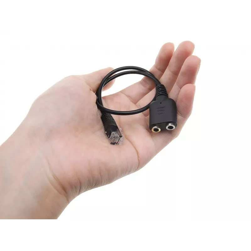 Equip RJ9 to 3.5mm Headset Audio Adapter Black 0.25m