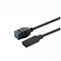 VivoLink USB 3.0 Type A to Type A Cable 0.2 m — Black