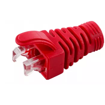 MicroConnect CONB65R strain relief boot for Cat5e/Cat6/Cat6A cables up to 6.5 mm, red