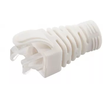 MicroConnect CONB65W strain relief boot for Cat5e/Cat6/Cat6A cables up to 6.5 mm, white