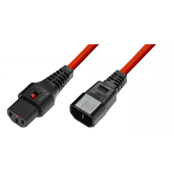 Microconnect MC-C13C14LOCK-0.5M power cable Red C13 coupler C14 coupler