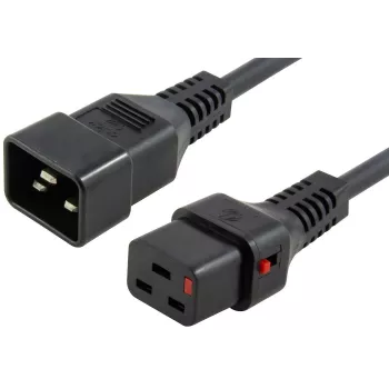 Power cable MicroConnect MC-C19C20LOCK-1.5M — C19 to C20 with IEC lock, 1.5 m