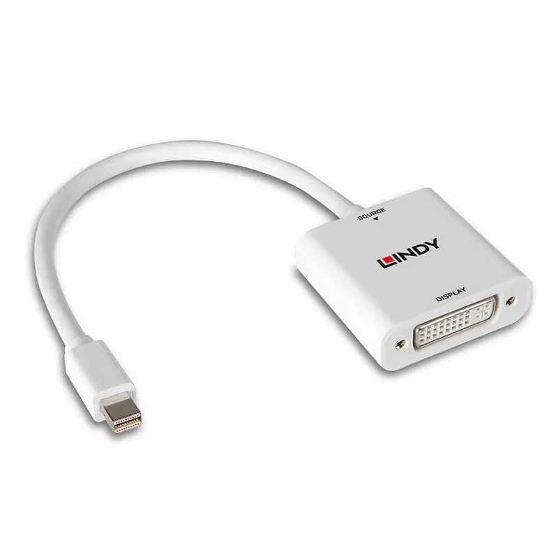Lindy Mini DisplayPort to DVI Converter 0.18m Mini DisplayPort DVI-I