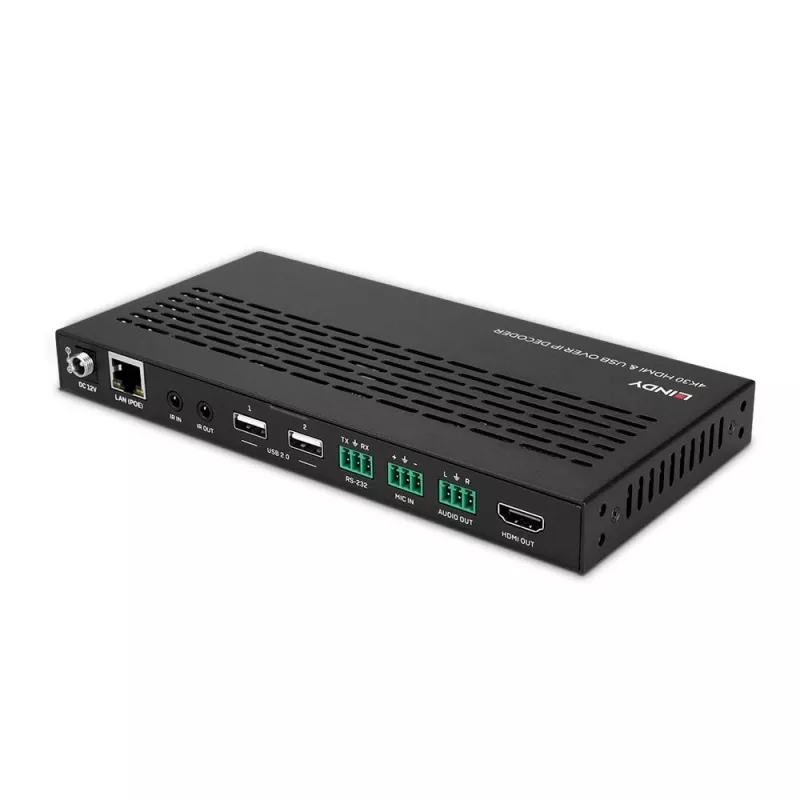 AV receiver Lindy 4K30 HDMI and USB over IP System - Decoder
