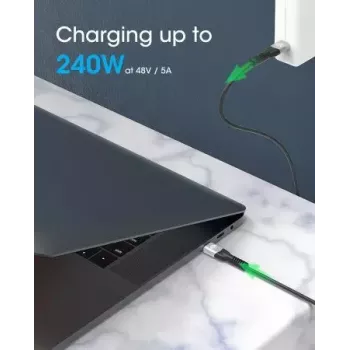 Manhattan USB-C to USB-C Cable 240W 2m Male to Male Black 480 Mbps