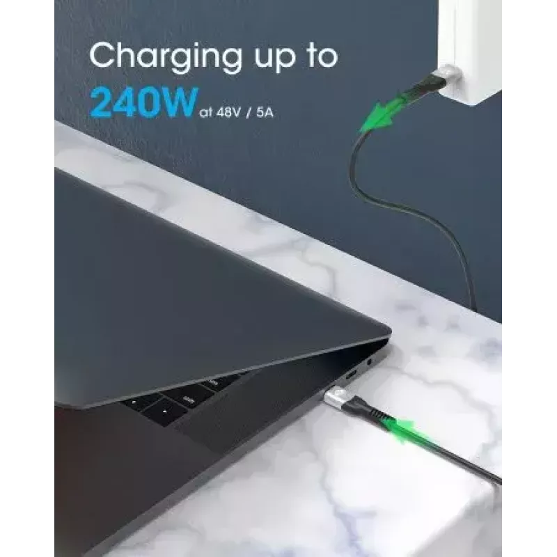 Manhattan USB-C to USB-C Cable 240W 2m Male to Male Black 480 Mbps