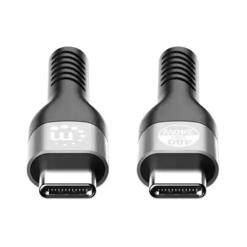 Manhattan USB-C to USB-C Cable 240W 2m Male to Male Black 480 Mbps