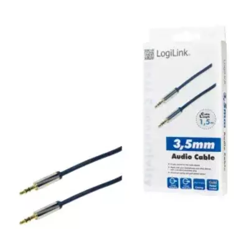 Audio Cable LogiLink CA10150 1.5m 3.5mm Blue
