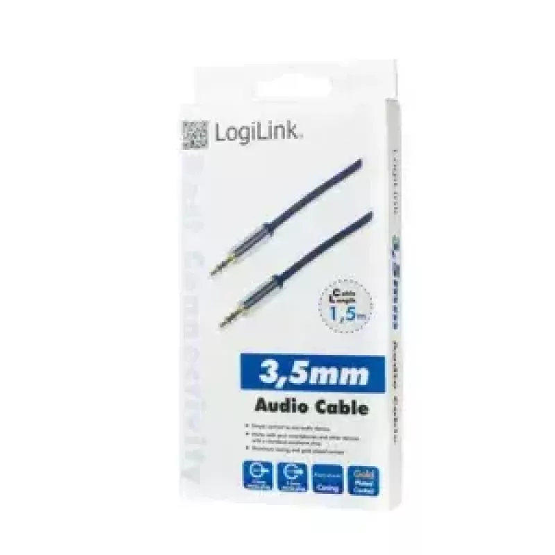 Audio Cable LogiLink CA10150 1.5m 3.5mm Blue