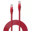 Network Cable Lindy 3m Cat.6 RJ-45 U/UTP Red