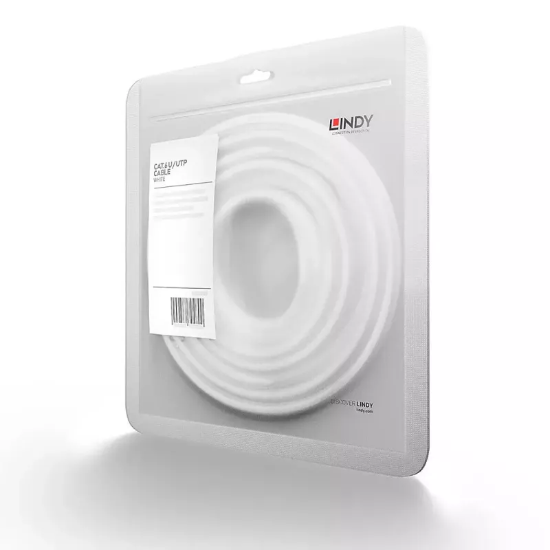 Lindy 30m Cat.6 U/UTP Network Cable, White