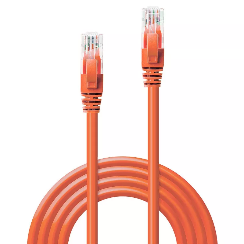 Network Cable Lindy 20m Cat.6 RJ-45 U/UTP Orange