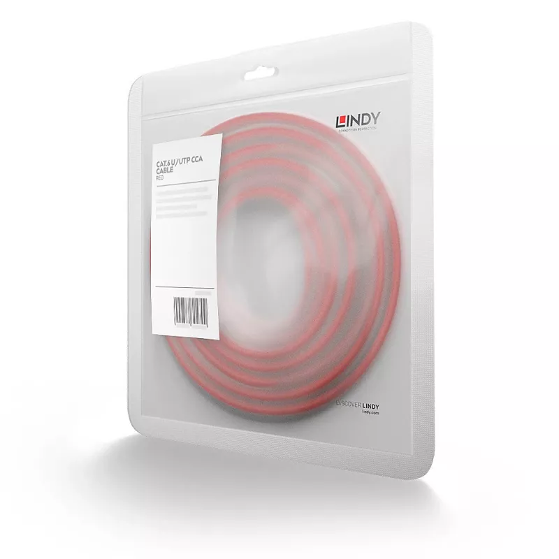 Lindy 48182 networking cable Red 1 m Cat6 U/UTP (UTP)