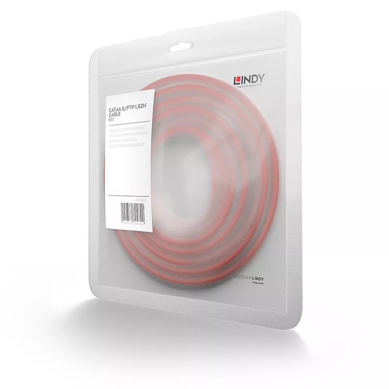 Lindy 45383 networking cable Red 0.3 m Cat6a S/FTP (S-STP)