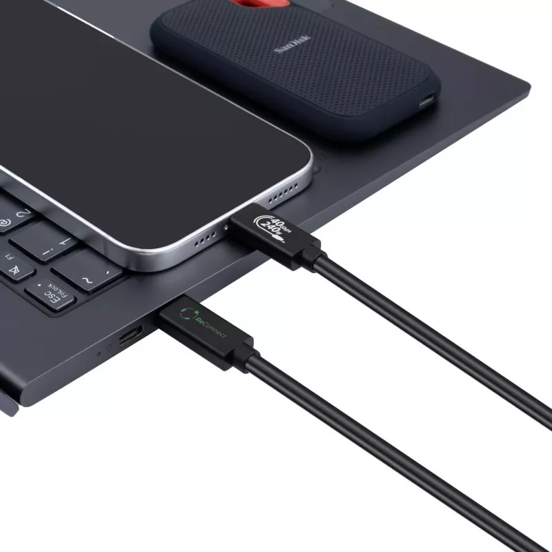 USB4 cable MicroConnect ReConnect ECO-USB4CC1 — USB4 data/charging cable (model ECO-USB4CC1)