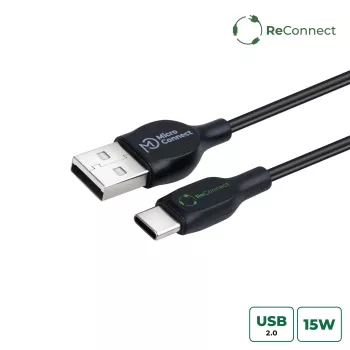 Microconnect ECO-USB3.1CCHAR1B USB cable USB 2.0 1 m USB A USB C Black