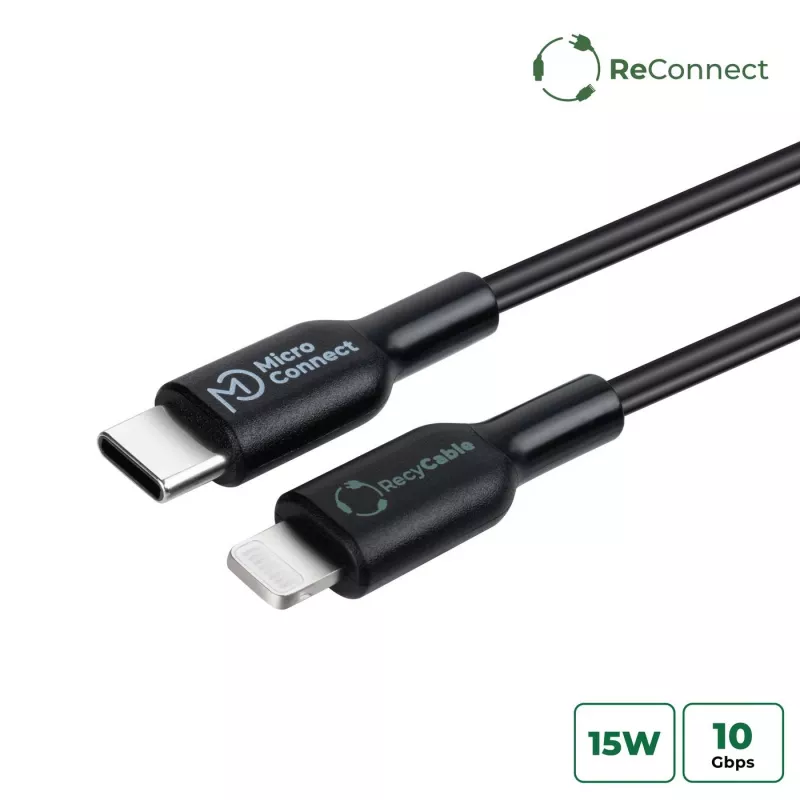 Microconnect ECO-USB3.1CL1 Lightning Cable 1m Black USB C Connector