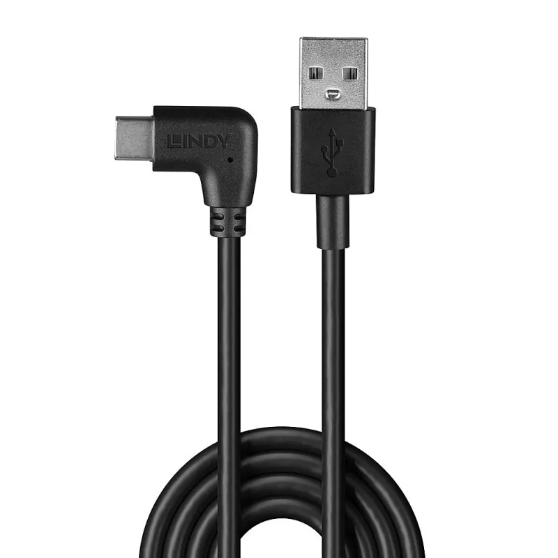 USB cable Lindy 32000 — USB 2.0, USB-A to USB-C, 0.5 m, black