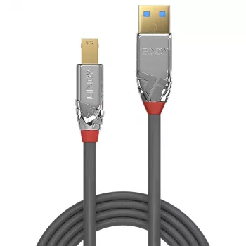 USB Cable Lindy 3m USB 3.2 Type A to B Cable 5Gbps Cromo Line