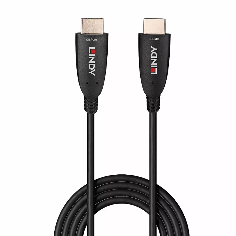 Lindy 100m Fibre Optic Hybrid HDMI 8K60 Cable 48 Gbit/s Black