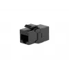 Keystone inline coupler EQUIP Cat.6A unshielded, RJ-45, flat construction, black, 8 pcs