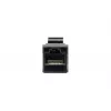 Keystone inline coupler EQUIP Cat.6A unshielded, RJ-45, flat construction, black, 8 pcs