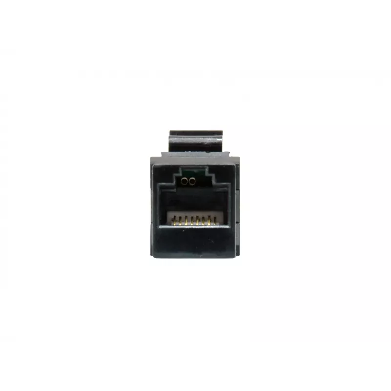 Keystone inline coupler EQUIP Cat.6A unshielded, RJ-45, flat construction, black, 8 pcs