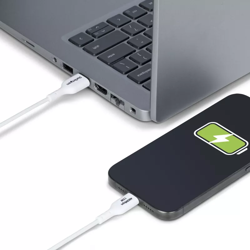 StarTech.com 3ft (1m) USB-A to USB-C Charging Cable, Charge & Sync, 3A, USB 2.0, TPE Jacket - White USB Charging Cord