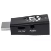 Manhattan HDMI to VGA (with Audio) Converter, 1080p, Male to Female, Micro-USB Power Input Port for additional power if needed, Black, Three Year Warranty