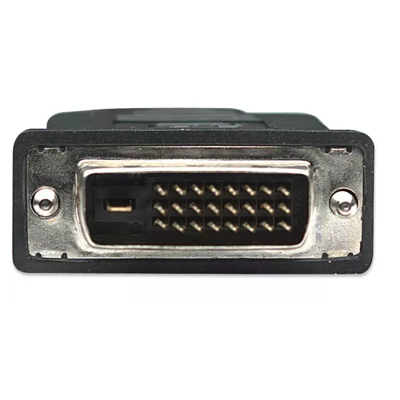 Manhattan HDMI to DVI-D 24+1 Cable, 1m, Male to Male, Black, Dual Link, Compatible with DVD-D, Lifetime Warranty, Equivalent to HDDVIMM1M