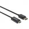 Manhattan DisplayPort 1.2 to HDMI Cable, 4K@60Hz, 1.8m, Male to Male, DP With Latch, Black, Not Bi-Directional, Three Year Warranty, Equivalent to 6F-DP-HDMI-4K60-HDR (except 20cm shorter)