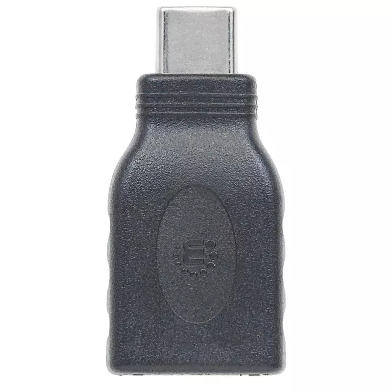 Manhattan USB-C to USB-A Adapter, Male to Female, 5 Gbps (USB 3.2 Gen1 aka USB 3.0), SuperSpeed USB, Black, Lifetime Warranty, Equivalent to USB31CAADG