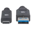 USB-C to USB-A Cable Manhattan 354981 3m Male to Male