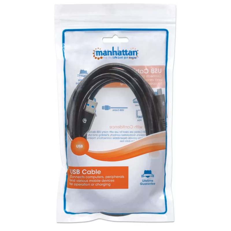 USB-C to USB-A Cable Manhattan 354981 3m Male to Male