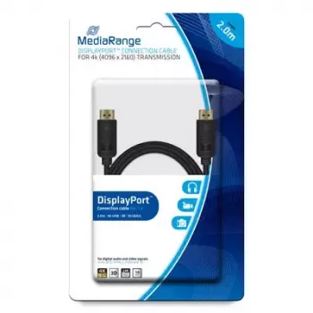 DisplayPort cable MediaRange MRCS159 2 m Black