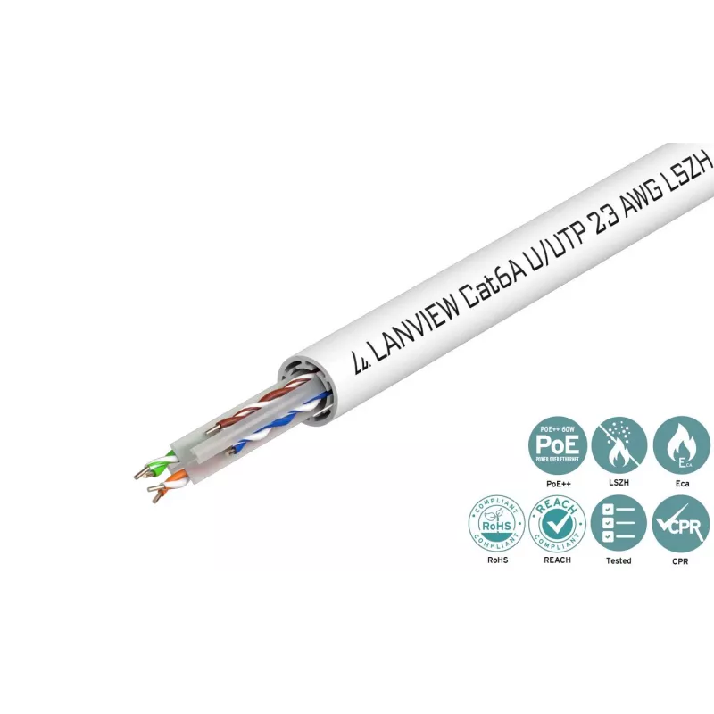 Lanview LVN122182 networking cable White 500 m Cat6a U/UTP (UTP)
